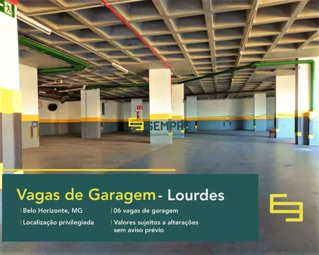 Vagas para vender no Lourdes em BH
