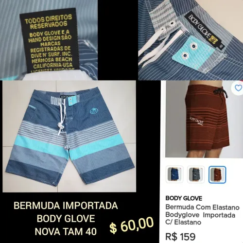 Bermuda Body Glove Importada Nova e outras 