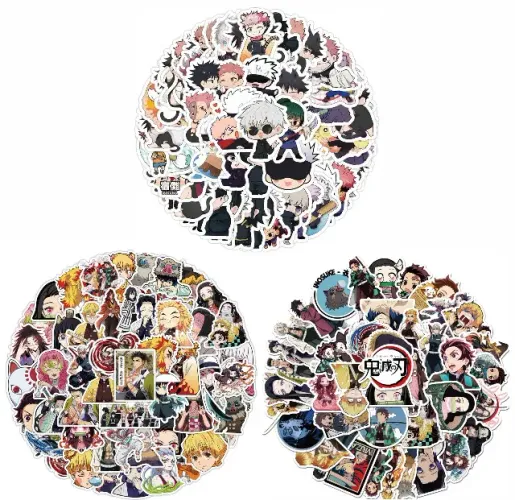 Kit 160 Adesivos de Demon Slayer - Nezuko Kamado Zenitsu Agatsuma Pcs Unidades Autocolante