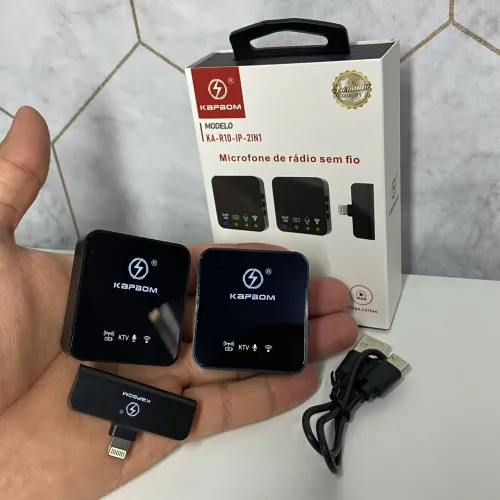 Microfone de Lapela Sem Fio KAPBOM Original À Vista Novo