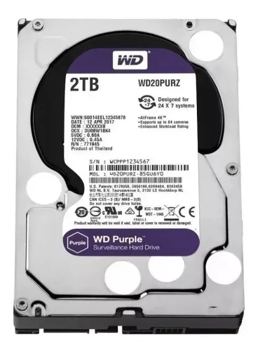 Wd Purple Wd20purz 2tb Disco Rígido Interno Western Digital