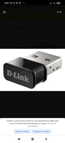 KIT COM 3 UNIDADES ADAPTADOR D-LINK WIRELESS USB AC 600MBPS