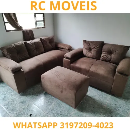 Sofá Sonata Braço Fofão 2 e 3 Lugares - Novo Direto da Fábrica