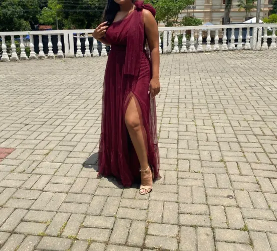 Vestido Madrinha de Casamento cor Marsala