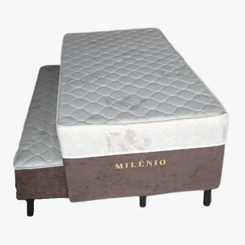 Colchobox Solteiro Milenio Semi Ortopedico com Cama Auxiliar