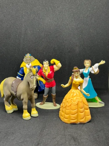 playset a bela e a fera com 5 personagens