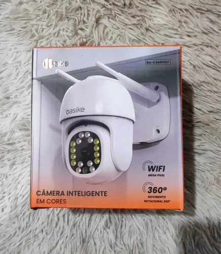 Câmera de Segurança Inteligente HD 360º Basike - Wi-Fi, Visão Noturna