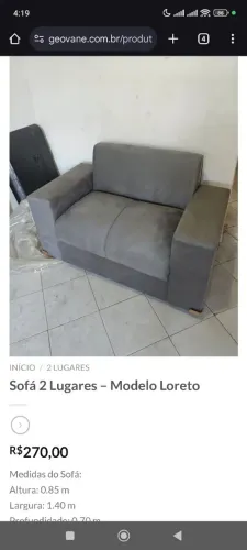 Sofá 2 Lugares - Modelo Loreto