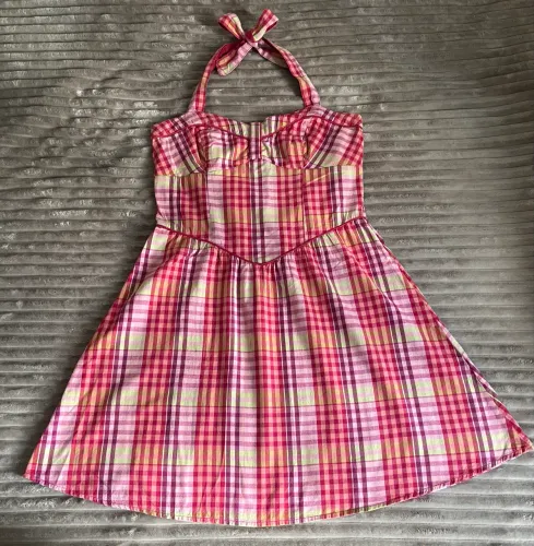 Vestido Curto Xadrez - Tamanho 38