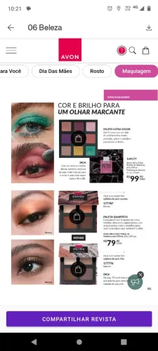 Paleta de Sombras Avon Ultra Color - 9 cores