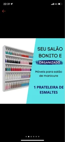 Prateleira para esmaltes - seu salão organizado!