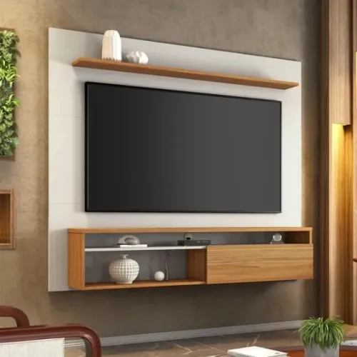 Painel Home Jupiter NT 1100 Notável Off White/Freijo - Entrega Rápida! 