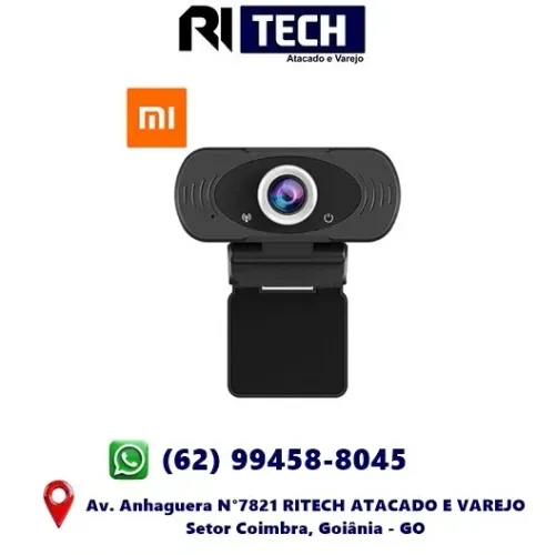 Webcam Full HD 1080p Xiaomi Plug & Play Compatível com Windows e Mac