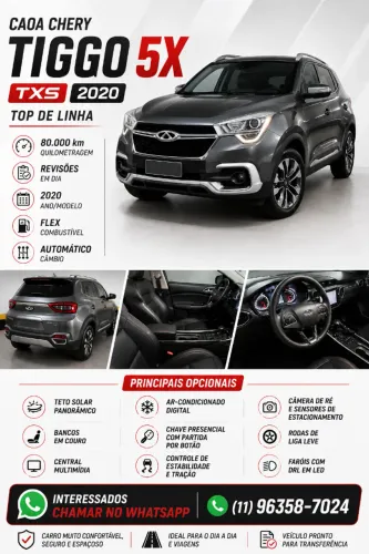 Chery Tiggo 5X TXS 1.5 16V Turbo Flex Aut. 2020