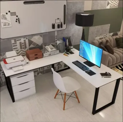 Escrivaninha Para Notebook Em L Para Home Office