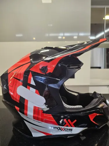 Capacete Motocross Mattos Racing Combat tamanho 62