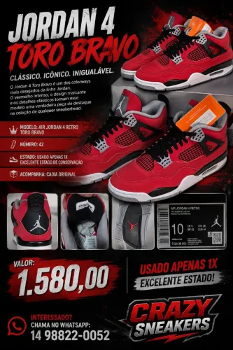 Jordan 4 toro bravo