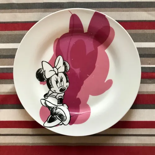 prato de porcelana disney minnie