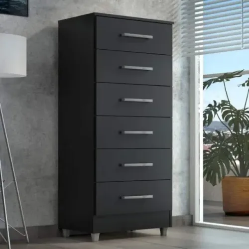 Cômoda Helena 6Gav Onix Quarta Divisão - Entrega Rápida! 