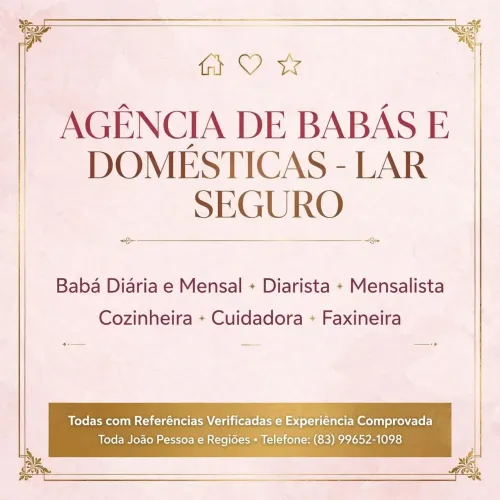 Indicamos funcionárias em nossa agência pro seu Lar...