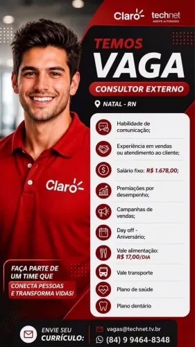 Estamos com 10 vagas para vendedor (a) externo