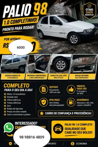 Fiat Palio ED 1.0 MPI 2P E 4P 1998