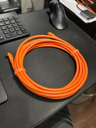 Cabo Laranja Usb-c Tipo C 5 Metros Para Cameras Nikon Z6 II