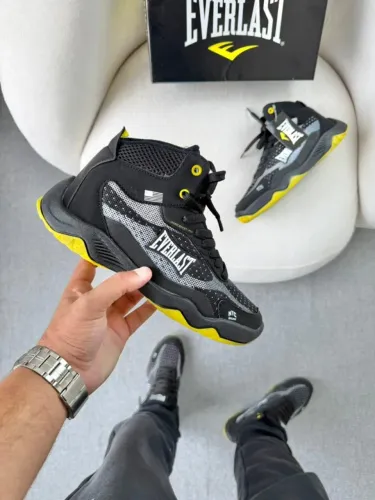 Tênis Everlast Botinha Masculino Preto/branco/amarelo Importado