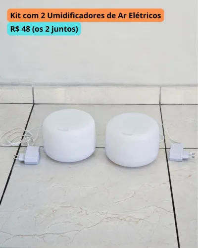 Kit com 2 Umidificadores de Ar Elétricos