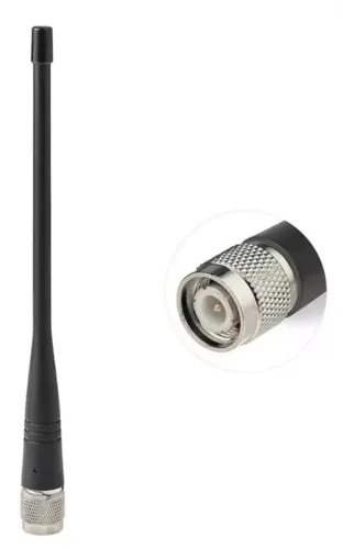 Antena UHF Receptor de Chicote Macio 3dBi - 400 a 470MHz | Conector TNC