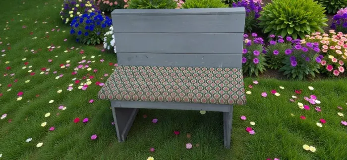 Conjunto de bancos cinza, estofados, valor unitário.