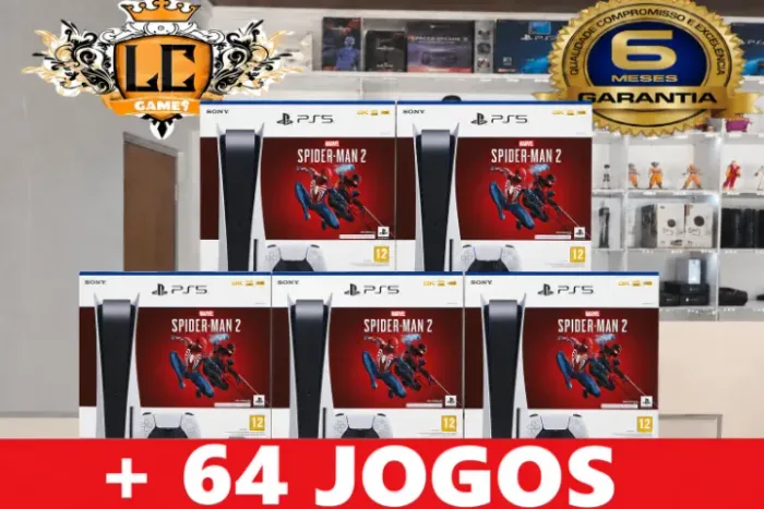PS5 COM LEITOR + 65 JOGOS + GARANTIA O6 MESES + BRINDES I LOJA FISICA BH