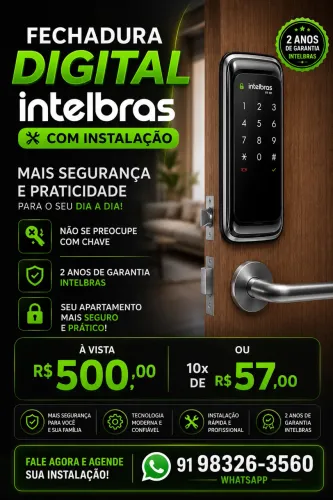 Fechadura digital intelbras