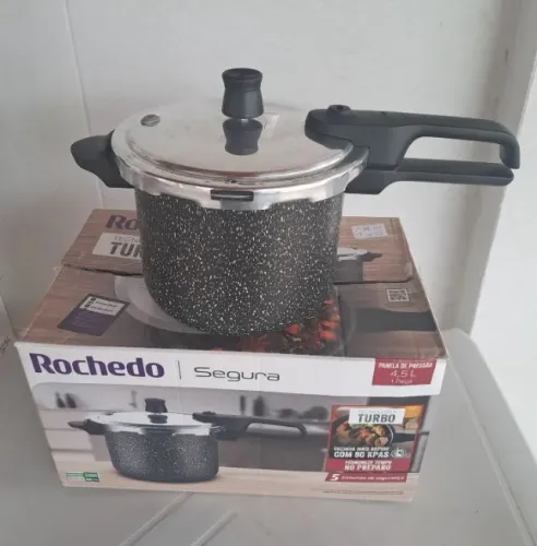 PANELA DE PRESSÃO FE SEGURA STONE PRO 4,5L ROCHEDO 