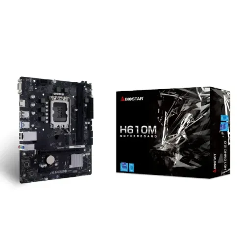 Placa Mãe LGA 1700 Biostar H610MHC 2.0 Vga/Hdmi/DDR4 M2-Nvme -Novo c/ garantia- Nexo Store