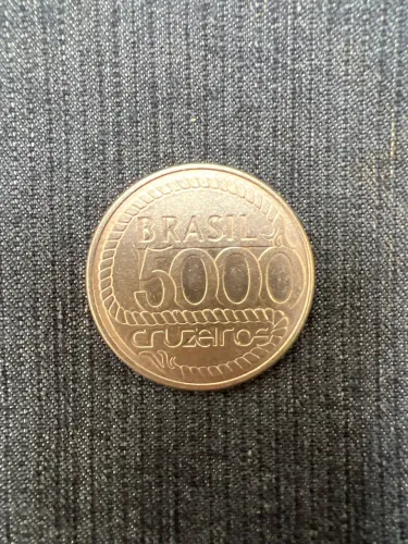 Moeda antiga 5000 cruzeiros 1792 a 1992
