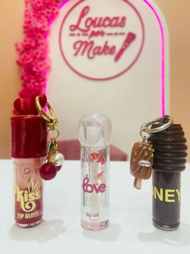 Kit com 3 Gloss chaveirinhos