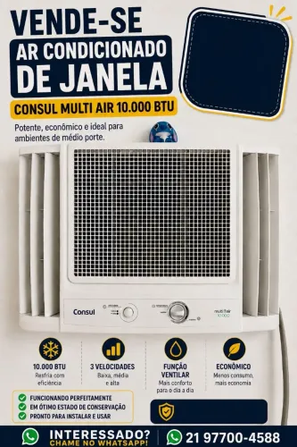 Vendo ar condicionado em perfeito estado de uso, motivo da venda mudança,.