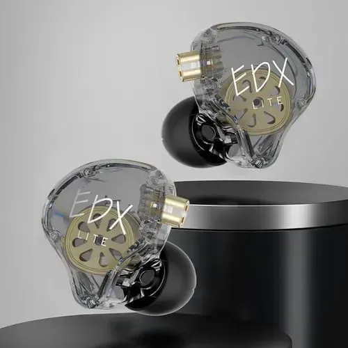 KZ EDX Lite Fone In-Ear Profissional para Retorno de Palco e Estúdio - Cinza translúcido