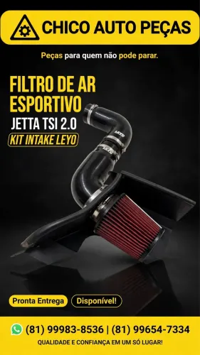 Filtro de ar esportivo jetta tsi 2.0