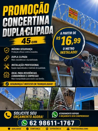 Concertina dupla Clipada 45cm 