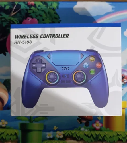 Controle PS5 DualSense Sem Fio com Hall Efect - Azul com Led. Novo na Caixa