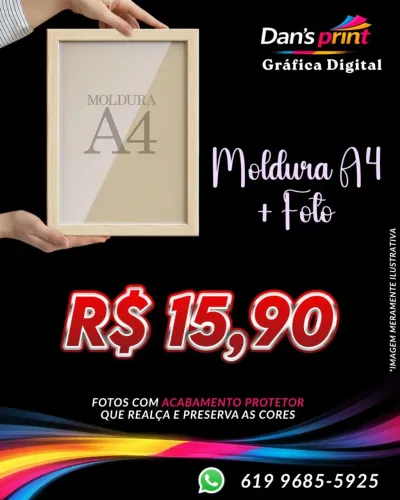 Moldura A4 + foto brinde