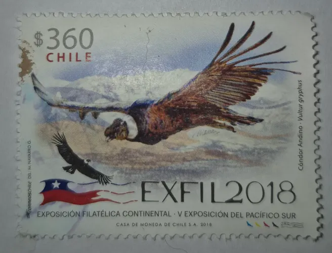 Lindo selo postal do Chile de 2018