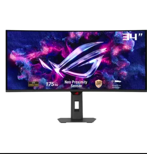 Monitor Gamer Asus Rog Strix XG34WCDG 34" Uwqhd 175HZ Curvo Oled - Preto