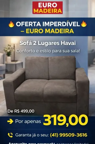 Sofá de 2 lugares Havai - Novo
