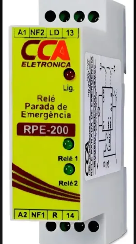 Rele De Parada De Emergência Rpe-200 24vcc 2 Entradas Nr12