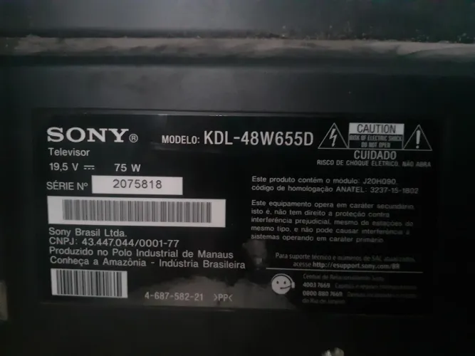 Tv smart com defeito na tela 