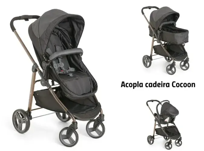 Conjunto Carrinho de Bebê e Bebê conforto