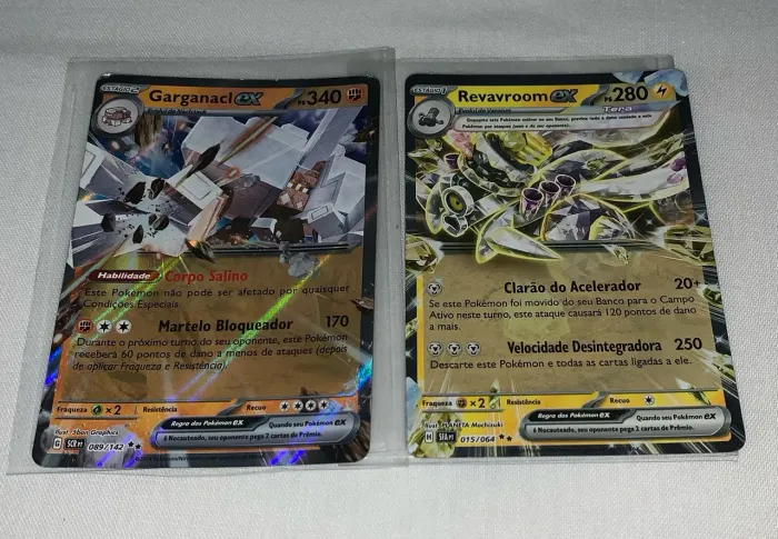 2 Cartas Pokémon EX Originais Copag - Revavroom E Garganacl